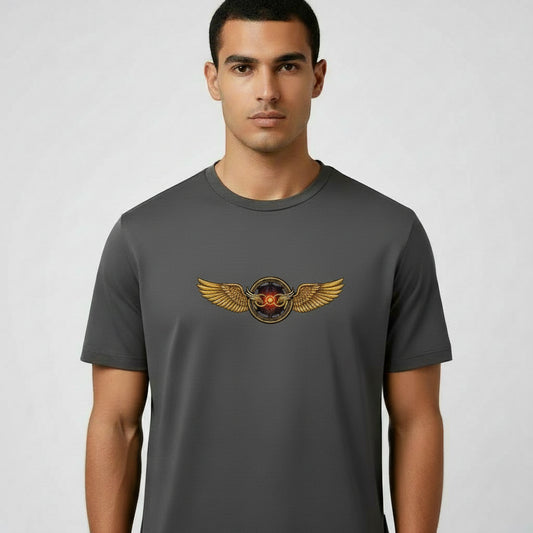 Infinite Wings Tee - Charcoal Gray